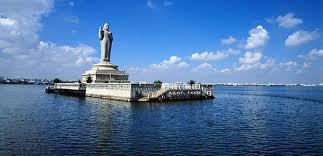 Hussain Sagar Lake with Buddha Statue Hyderabad